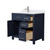 Wyndham WCG242436SBNWCUNSMXX Beckett 36 Inch Single Bathroom Vanity in Dark Blue, White Cultured Marble Countertop, Undermount Square Sink, Brushed Nickel Trim