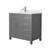 Wyndham WCG242436SKGWCUNSMXX Beckett 36 Inch Single Bathroom Vanity in Dark Gray, White Cultured Marble Countertop, Undermount Square Sink, Brushed Nickel Trim