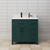 Wyndham WCG242436SGKCCUNSMXX Beckett 36 Inch Single Bathroom Vanity in Green, Carrara Cultured Marble Countertop, Undermount Square Sink, Matte Black Trim