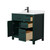 Wyndham WCG242436SGKCCUNSMXX Beckett 36 Inch Single Bathroom Vanity in Green, Carrara Cultured Marble Countertop, Undermount Square Sink, Matte Black Trim