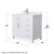 Wyndham WCG242436SWHWCUNSMXX Beckett 36 Inch Single Bathroom Vanity in White, White Cultured Marble Countertop, Undermount Square Sink, Brushed Nickel Trim