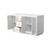 Wyndham WCF292960DWGCXSXXMXX Miranda 60 Inch Double Bathroom Vanity in White, No Countertop, No Sink, Brushed Gold Trim
