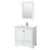 Wyndham WCS202036SWHC2UNSM24 Deborah 36 Inch Single Bathroom Vanity in White, Light-Vein Carrara Cultured Marble Countertop, Undermount Square Sink, 24 Inch Mirror Wyndham WCS202036SWHC2UNSM24 Deborah 36 Inch Single Bathroom Vanity in White, Light-Vein Carrara Cultured Marble Countertop, Undermount Square Sink, 24 Inch Mirror