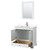 Wyndham WCS202036SWHC2UNSM24 Deborah 36 Inch Single Bathroom Vanity in White, Light-Vein Carrara Cultured Marble Countertop, Undermount Square Sink, 24 Inch Mirror