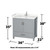 Wyndham WCS141436SGYC2UNSM24 Sheffield 36 Inch Single Bathroom Vanity in Gray, Carrara Cultured Marble Countertop, Undermount Square Sink, 24 Inch Mirror