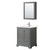 Wyndham WCS202030SKGC2UNSMED Deborah 30 Inch Single Bathroom Vanity in Dark Gray, Light-Vein Carrara Cultured Marble Countertop, Undermount Square Sink, Medicine Cabinet
