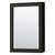 Wyndham WCS202030SDECMUNOMED Deborah 30 Inch Single Bathroom Vanity in Dark Espresso, White Carrara Marble Countertop, Undermount Oval Sink, and Medicine Cabinet