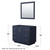 Wyndham WCF292942SBNCXSXXM34 Miranda 42 Inch Single Bathroom Vanity in Dark Blue, No Countertop, No Sink, Brushed Nickel Trim, 34 Inch Mirror