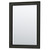 Wyndham WCS202036SDECMUNSM24 Deborah 36 Inch Single Bathroom Vanity in Dark Espresso, White Carrara Marble Countertop, Undermount Square Sink, and 24 Inch Mirror