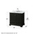 Wyndham WCS202036SDECMUNSM24 Deborah 36 Inch Single Bathroom Vanity in Dark Espresso, White Carrara Marble Countertop, Undermount Square Sink, and 24 Inch Mirror