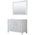 Wyndham WCV252548SWGCXSXXM46 Daria 48 Inch Single Bathroom Vanity in White, No Countertop, No Sink, 46 Inch Mirror, Brushed Gold Trim