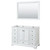 Wyndham WCS202048SWHCXSXXM46 Deborah 48 Inch Single Bathroom Vanity in White, No Countertop, No Sink, and 46 Inch Mirror