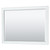 Wyndham WCS202048SWHCXSXXM46 Deborah 48 Inch Single Bathroom Vanity in White, No Countertop, No Sink, and 46 Inch Mirror