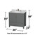 Wyndham WCS141436SKGCMUNOM24 Sheffield 36 Inch Single Bathroom Vanity in Dark Gray, White Carrara Marble Countertop, Undermount Oval Sink, and 24 Inch Mirror
