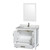 Wyndham WCS141436SWHCMUNSM24 Sheffield 36 Inch Single Bathroom Vanity in White, White Carrara Marble Countertop, Undermount Square Sink, and 24 Inch Mirror