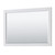 Wyndham WCV232348DWGCXSXXM46 Avery 48 Inch Double Bathroom Vanity in White, No Countertop, No Sinks, 46 Inch Mirror, Brushed Gold Trim