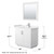 Wyndham WCF292936SWHC2UNSM34 Miranda 36 Inch Single Bathroom Vanity in White, Light-Vein Carrara Cultured Marble Countertop, Undermount Square Sink, Brushed Nickel Trim, 34 Inch Mirror