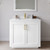 Wyndham WCF292936SWGWCUNSM34 Miranda 36 Inch Single Bathroom Vanity in White, White Cultured Marble Countertop, Undermount Square Sink, Brushed Gold Trim, 34 Inch Mirror