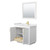 Wyndham WCF292936SWGWCUNSM34 Miranda 36 Inch Single Bathroom Vanity in White, White Cultured Marble Countertop, Undermount Square Sink, Brushed Gold Trim, 34 Inch Mirror
