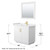 Wyndham WCF292936SWGWCUNSM34 Miranda 36 Inch Single Bathroom Vanity in White, White Cultured Marble Countertop, Undermount Square Sink, Brushed Gold Trim, 34 Inch Mirror