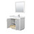 Wyndham WCF292936SWHWCUNSM34 Miranda 36 Inch Single Bathroom Vanity in White, White Cultured Marble Countertop, Undermount Square Sink, Brushed Nickel Trim, 34 Inch Mirror