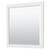 Wyndham WCF292936SWHWCUNSM34 Miranda 36 Inch Single Bathroom Vanity in White, White Cultured Marble Countertop, Undermount Square Sink, Brushed Nickel Trim, 34 Inch Mirror