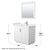 Wyndham WCF292936SWHWCUNSM34 Miranda 36 Inch Single Bathroom Vanity in White, White Cultured Marble Countertop, Undermount Square Sink, Brushed Nickel Trim, 34 Inch Mirror