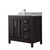 Wyndham WCV252536SDECMUNSMXX Daria 36 Inch Single Bathroom Vanity in Dark Espresso, White Carrara Marble Countertop, Undermount Square Sink, and No Mirror