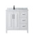 Wyndham WCV252536SWHCMUNSMXX Daria 36 Inch Single Bathroom Vanity in White, White Carrara Marble Countertop, Undermount Square Sink, and No Mirror