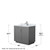Wyndham WCF292936SKGCMUNSMXX Miranda 36 Inch Single Bathroom Vanity in Dark Gray, White Carrara Marble Countertop, Undermount Square Sink, Brushed Nickel Trim