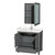 Wyndham WCS141436SKGC2UNSMED Sheffield 36 Inch Single Bathroom Vanity in Dark Gray, Carrara Cultured Marble Countertop, Undermount Square Sink, Medicine Cabinet