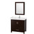 Wyndham WCS141436SESC2UNSMED Sheffield 36 Inch Single Bathroom Vanity in Espresso, Carrara Cultured Marble Countertop, Undermount Square Sink, Medicine Cabinet