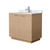 Wyndham WCF282836SLSCMUNSMXX Maroni 36 Inch Single Bathroom Vanity in Light Straw, White Carrara Marble Countertop, Undermount Square Sink