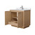 Wyndham WCF282836SLSCMUNSMXX Maroni 36 Inch Single Bathroom Vanity in Light Straw, White Carrara Marble Countertop, Undermount Square Sink