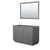 Wyndham WCF292948SGGCXSXXM46 Miranda 48 Inch Single Bathroom Vanity in Dark Gray, No Countertop, No Sink, Brushed Gold Trim, 46 Inch Mirror