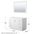 Wyndham WCF292948SWGCXSXXM46 Miranda 48 Inch Single Bathroom Vanity in White, No Countertop, No Sink, Brushed Gold Trim, 46 Inch Mirror