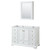 Wyndham WCS202048SWGCXSXXMED Deborah 48 Inch Single Bathroom Vanity in White, No Countertop, No Sink, Brushed Gold Trim, Medicine Cabinet