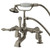 Kingston Brass Deck Mount Clawfoot Tub Filler Faucet with Hand Shower - Brushed Nickel CC651T8