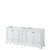 Wyndham WCS202080DWHCXSXXMXX Deborah 80 Inch Double Bathroom Vanity in White, No Countertop, No Sinks, and No Mirrors