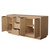 Wyndham WCF282872DLBCXSXXMXX Maroni 72 Inch Double Bathroom Vanity in Light Straw, No Countertop, No Sink, Matte Black Trim