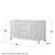 Wyndham WCV252560DWHCXSXXM24 Daria 60 Inch Double Bathroom Vanity in White, No Countertop, No Sink, and 24 Inch Mirrors