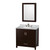 Wyndham WCS141436SESCMUNOMED Sheffield 36 Inch Single Bathroom Vanity in Espresso, White Carrara Marble Countertop, Undermount Oval Sink, and Medicine Cabinet