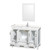 Wyndham WCS141448SWHC2UNSM24 Sheffield 48 Inch Single Bathroom Vanity in White, Carrara Cultured Marble Countertop, Undermount Square Sink, 24 Inch Mirror