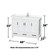 Wyndham WCS141448SWHC2UNSM24 Sheffield 48 Inch Single Bathroom Vanity in White, Carrara Cultured Marble Countertop, Undermount Square Sink, 24 Inch Mirror