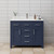 Wyndham WCG242442SBNCCUNSMXX Beckett 42 Inch Single Bathroom Vanity in Dark Blue, Carrara Cultured Marble Countertop, Undermount Square Sink, Brushed Nickel Trim