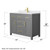 Wyndham WCG242442SGGWCUNSMXX Beckett 42 Inch Single Bathroom Vanity in Dark Gray, White Cultured Marble Countertop, Undermount Square Sink, Brushed Gold Trim