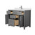 Wyndham WCG242442SKGWCUNSMXX Beckett 42 Inch Single Bathroom Vanity in Dark Gray, White Cultured Marble Countertop, Undermount Square Sink, No Mirror