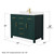 Wyndham WCG242442SGDCCUNSMXX Beckett 42 Inch Single Bathroom Vanity in Green, Carrara Cultured Marble Countertop, Undermount Square Sink, Brushed Gold Trim