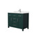 Wyndham WCG242442SGECCUNSMXX Beckett 42 Inch Single Bathroom Vanity in Green, Carrara Cultured Marble Countertop, Undermount Square Sink, Brushed Nickel Trim