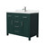Wyndham WCG242442SGECCUNSMXX Beckett 42 Inch Single Bathroom Vanity in Green, Carrara Cultured Marble Countertop, Undermount Square Sink, Brushed Nickel Trim